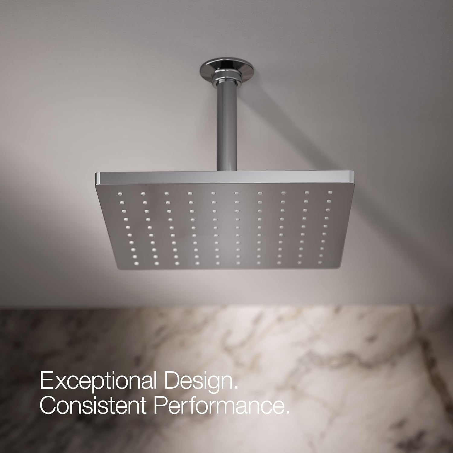 Kohler 26149-G-CP Honesty® 10' single-function rainhead, 1.75 gpm, Polished Chrome