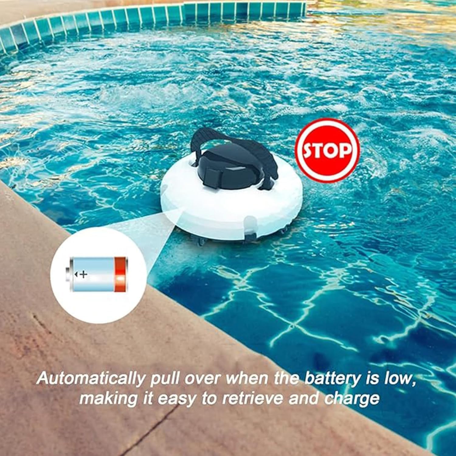 Fully Automatic Wall Climbing Pool Cleaning Robot, with Ultra-Fine Filters - Vacuum Cleaner for Pool,120 mins runtime White (Green)
