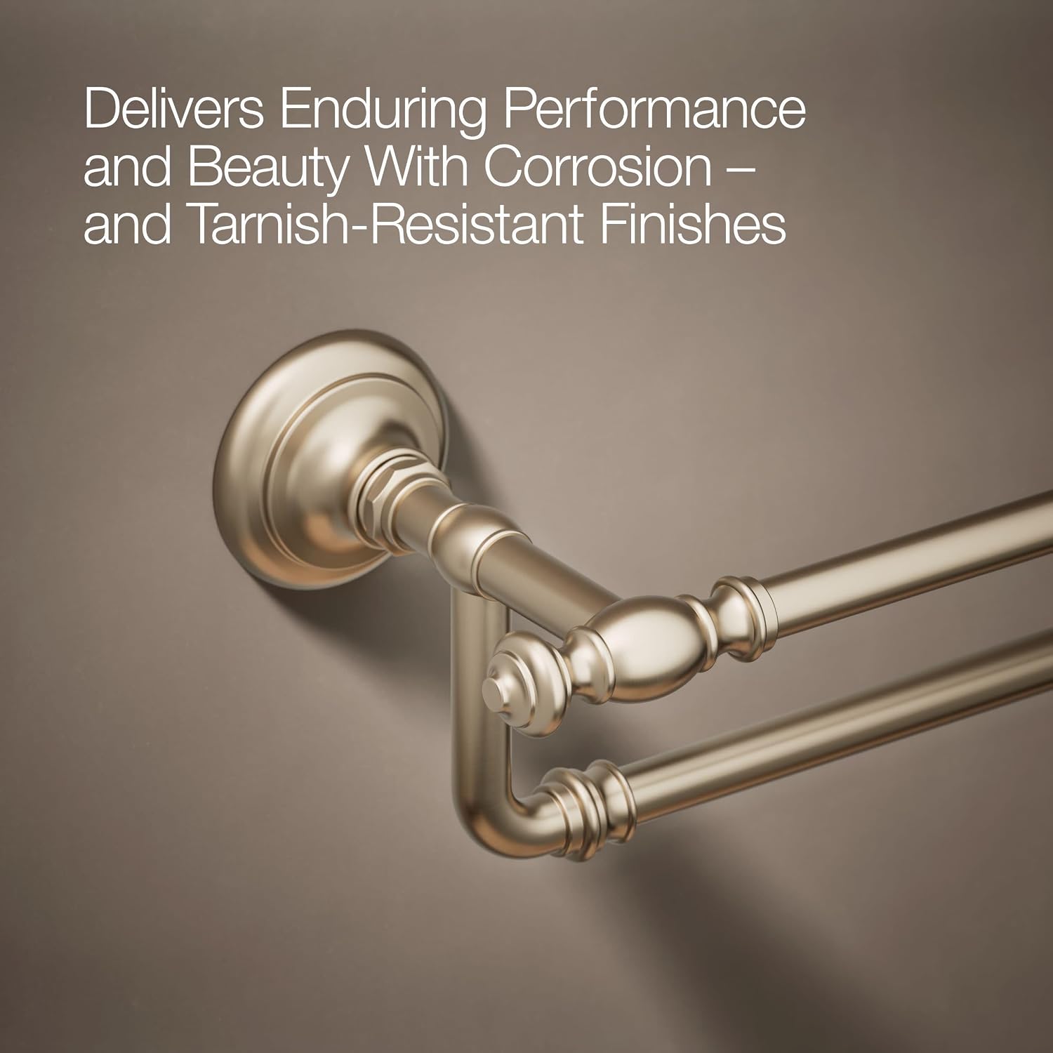 Kohler 72570-BV Artifacts® 24' Double Towel bar, Vibrant Brushed Bronze