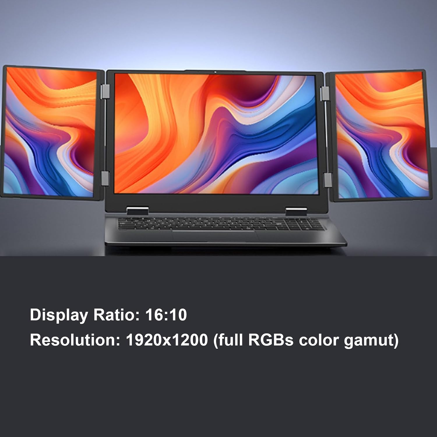 Tangxi Fold Screen Laptop, 16 Inch Main Display & Dual 10.5 Inch Secondary Screens, 16GB RAM 1TB SSD, 11Pro Face Unlock, with WiFi6 RJ45 for Multitasking Work Design (US Plug)