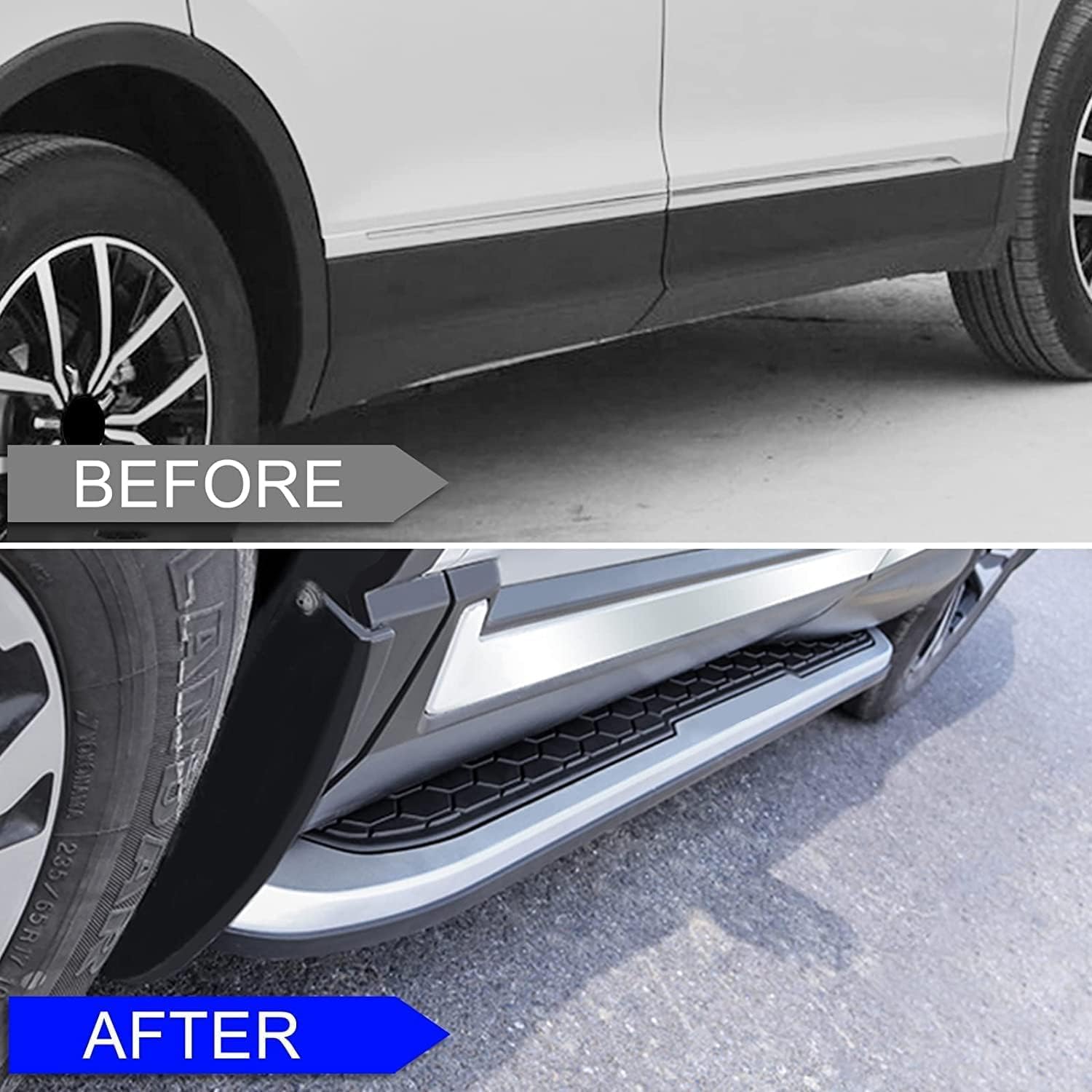 A Set Door Pedals Nerf Bars Running Board Fixed Side Steps (with Brackets) Fits for Honda CRV CR-V 2023 2024 2025 2026