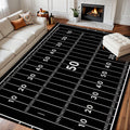 10x14 Area Rugs for Bedroom Boho Washable Rug for Living Room American Football Field Marking Football Field top View Carpet for Dining Room Soft Rubber Backed Non-Slip Carpets for Bedroom Office