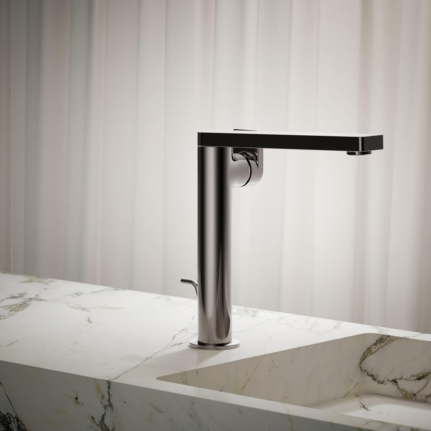 Kohler 73168-4-TT Composed® Tall Single-Handle Bathroom Sink Faucet with Lever Handle, 1.2 gpm, Vibrant Titanium