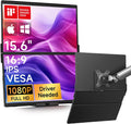 JSAUX FlipGo Pro 15.6' 1080P Dual Screen Portable Monitor & VESA Adapter