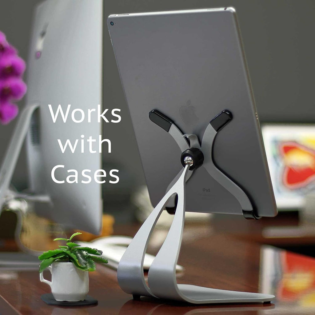 Thought Out Stabile Pro Pivoting iPad Stand - White - Made in USA - Compatible with Apple iPad