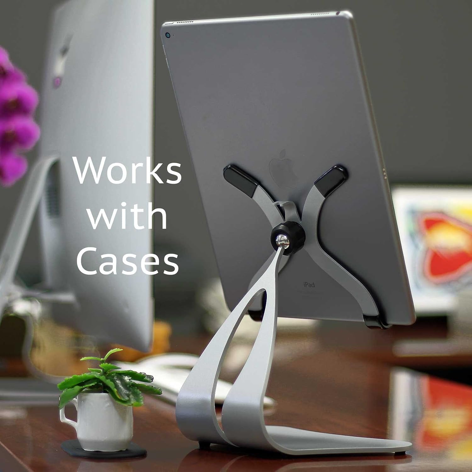 Thought Out Stabile PRO Pivoting iPad Stand - Black - Made in USA - Compatible with Apple iPad
