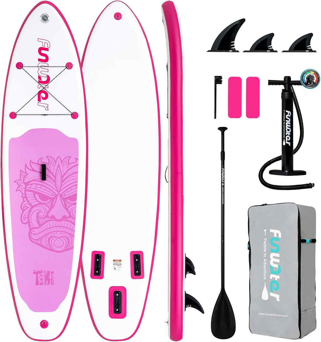 FunWater Inflatable Ultra-Light Stand Up Paddle Board for All Skill Levels with Premium SUP Paddleboard Accessories,Non-Slip Comfort Deck for Youth & Adults