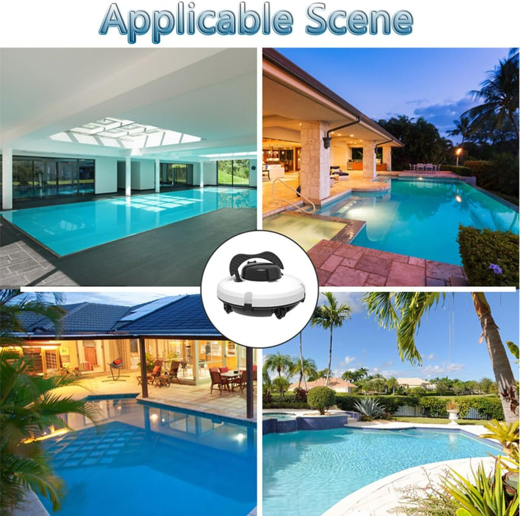Cordless Robotic Cleaner Automatic In Ground Pool Cleaning Kit with 5200mah Battery & Powerful Dual Motors Underwater Cleaner (120 Mins Runtime)