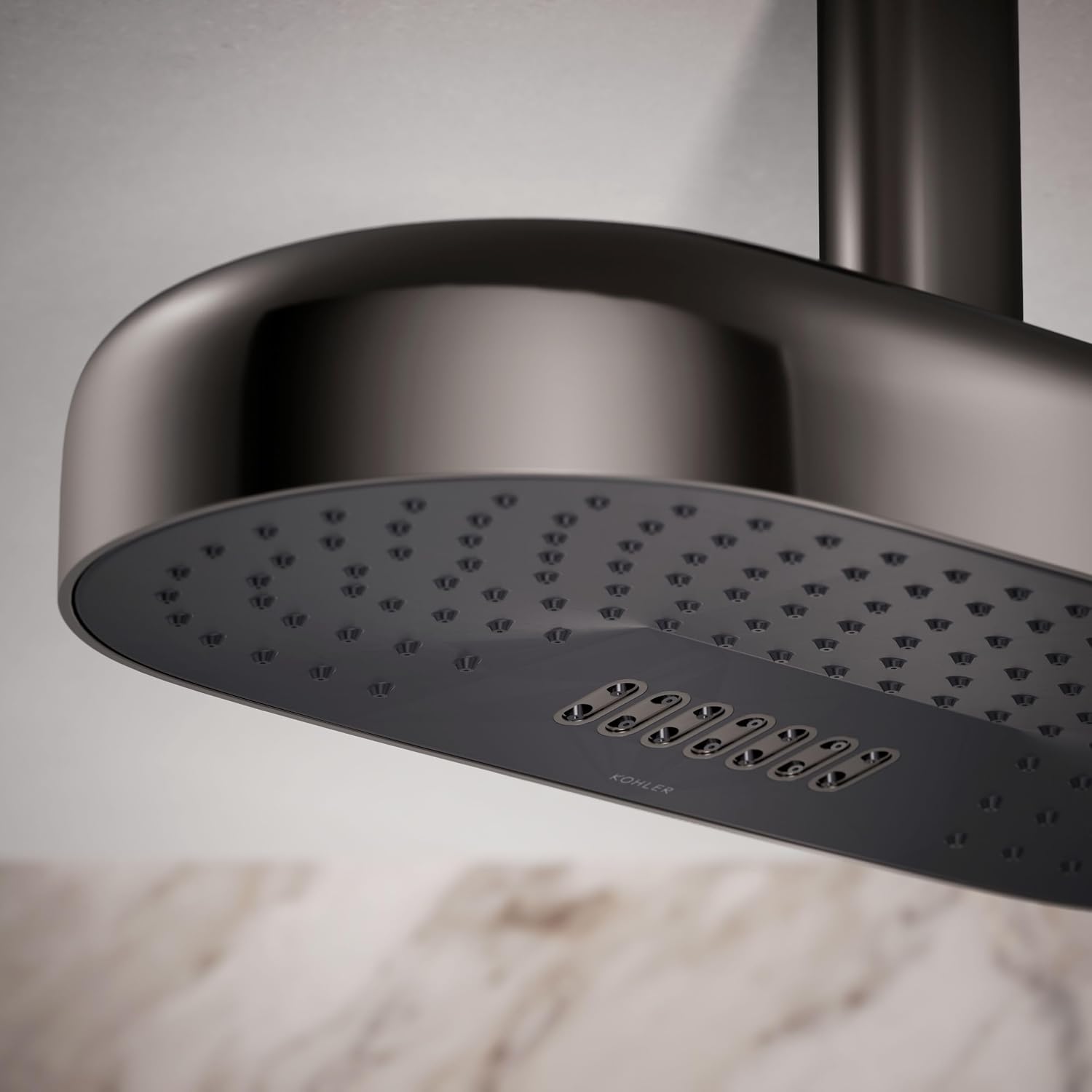 Kohler 26297-TT Statement® Oblong 18' two-function rainhead, 2.5 gpm, Vibrant Titanium