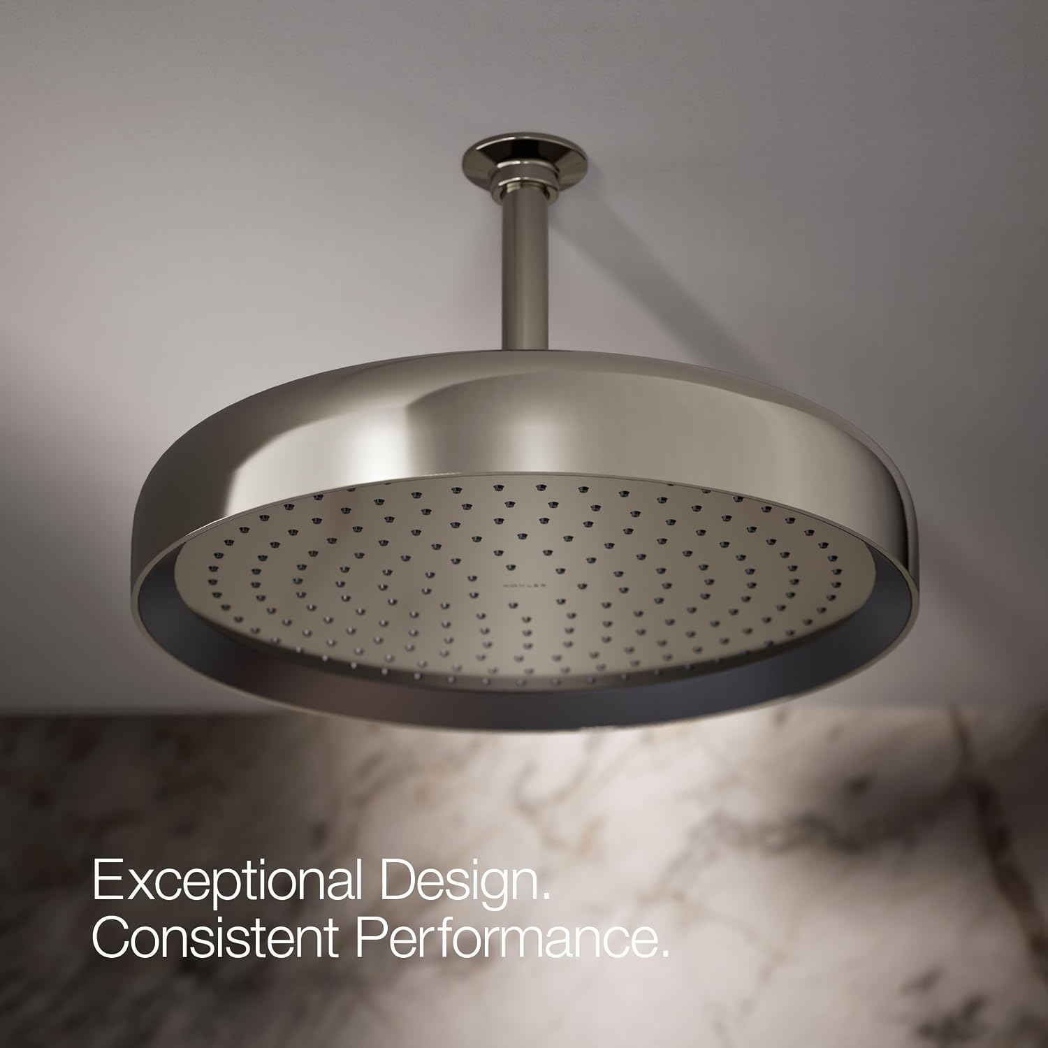 Kohler 26292-SN Statement® Round 14' single-function rainhead, 2.5 gpm, Vibrant Polished Nickel