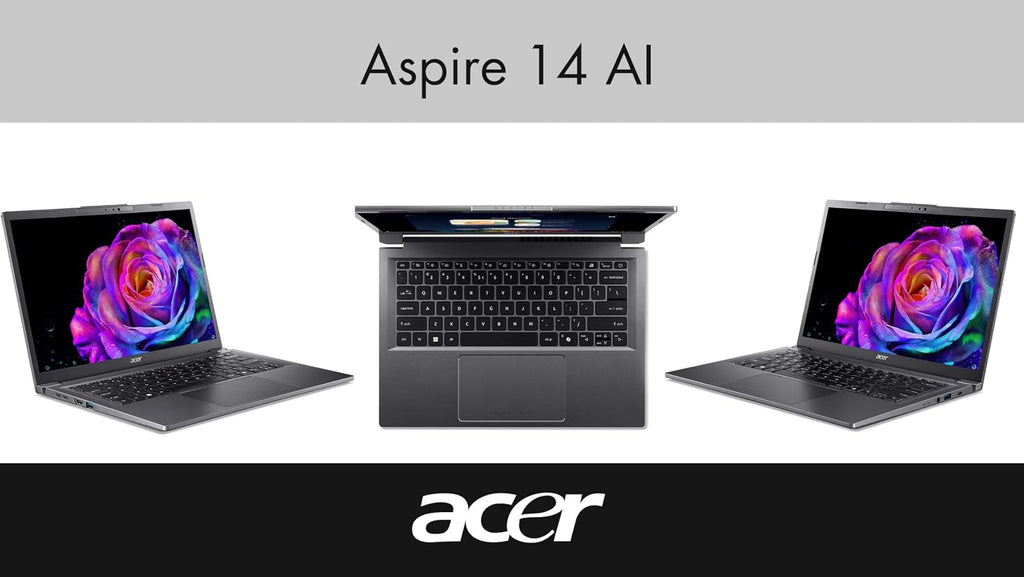 acer Aspire 14 AI Copilot+ Laptop 14' Touchscreen IPS WUXGA (Intel 8-core Ultra 7-258V (>Ultra 9 185H), 32GB LPDDR5X, 4TB SSD, Intel Arc 140V, Backlit, 2 Thunderbolt 4, Win 11 Home) w/DKZ USB Port