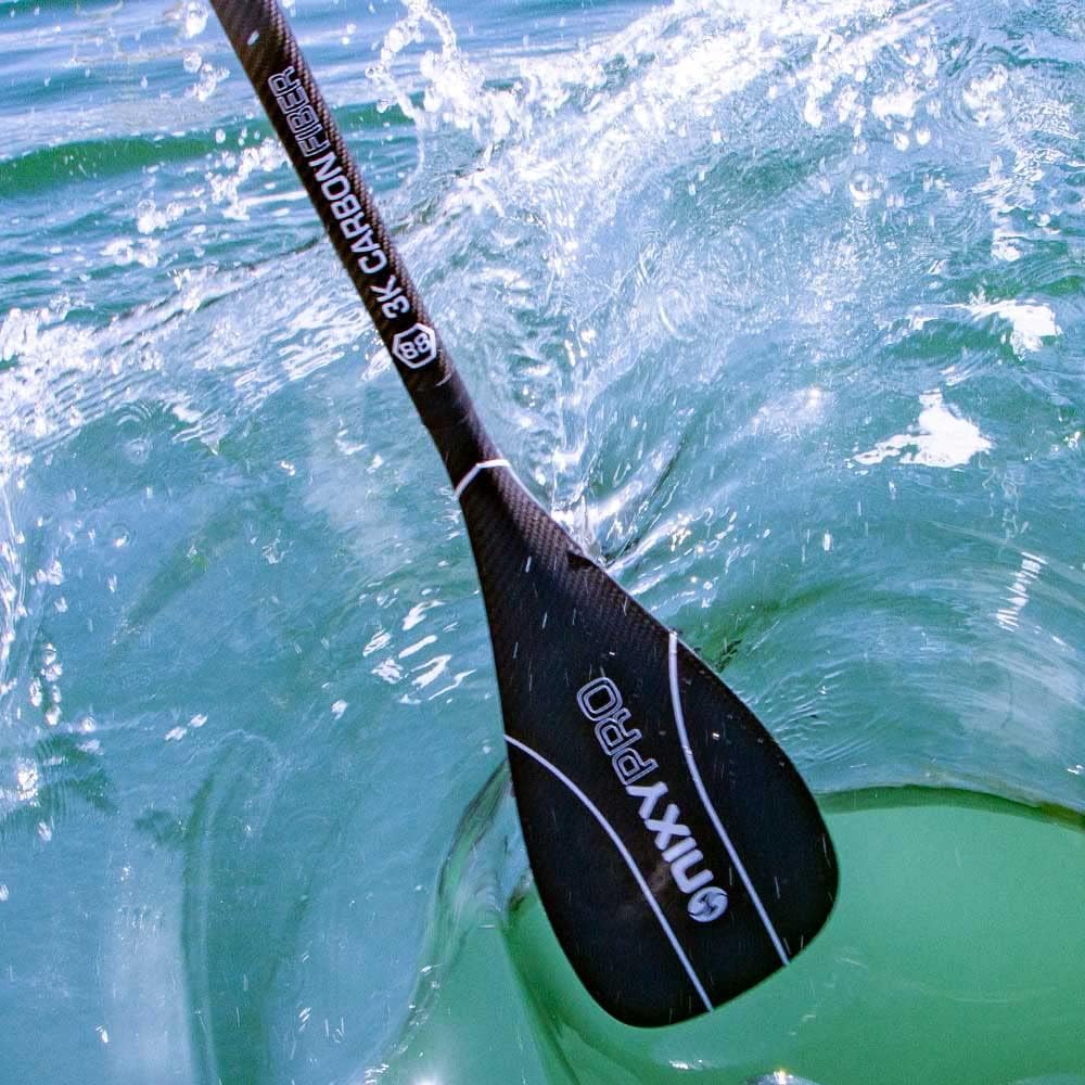 NIXY Full Carbon Fiber SUP Paddle – Adjustable 3 Piece Pro Paddle with ABS Blade Edge for Stand Up Paddle Board – Durable, Lightweight Floating Paddle