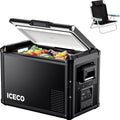 ICECO VL45 ProS 12 Volt Refrigerator with Multi-directional Lid, 45L Portable Fridge Freezer with SECOP Compressor, 0℉-50℉, Dual USB & DC, AC, for Outdoor, Car, RV, Travel |With BC75 Beach Chair Black
