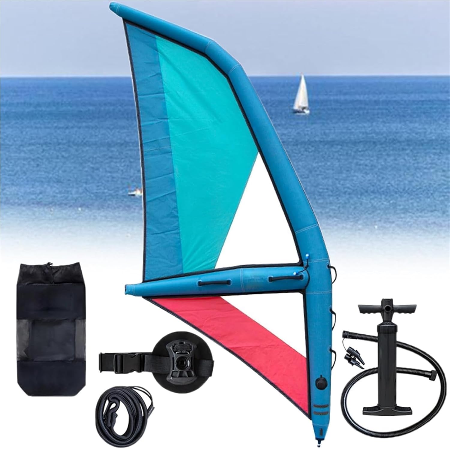 Professional Inflatable Paddle Board for Adults 45.21ft²,Freestanding Paddle Board,with Inflatable Sail,Base,Pump,for Wind Wing Foiling,Water Play