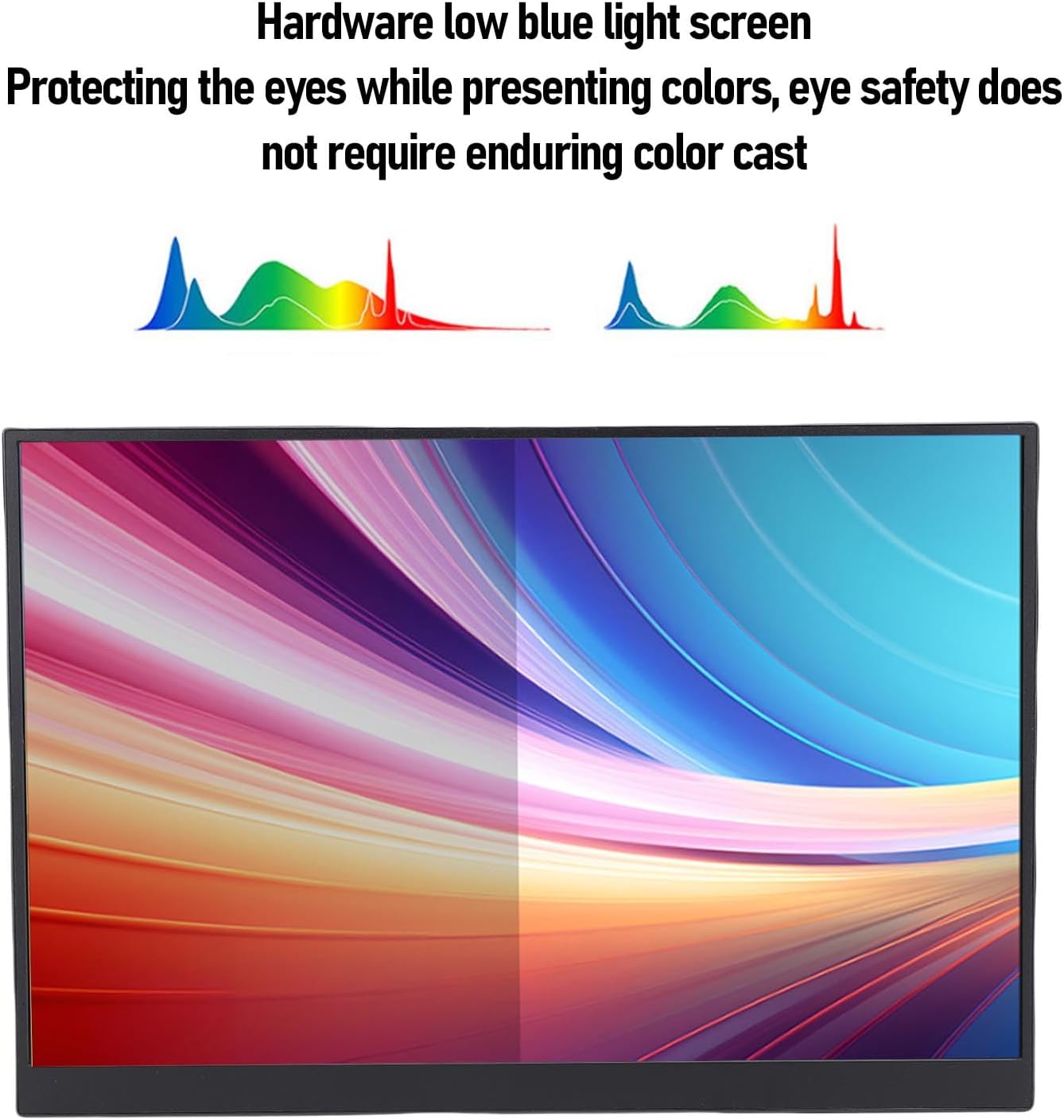 Yunseity 4K Portable Monitor, 16inch HD Laptop Screen Extender, HDMI USB C Travel External Display with Kickstand, Built in Dual Speaker, 120HZ High Refresh Gaming Monitor for PC Phone