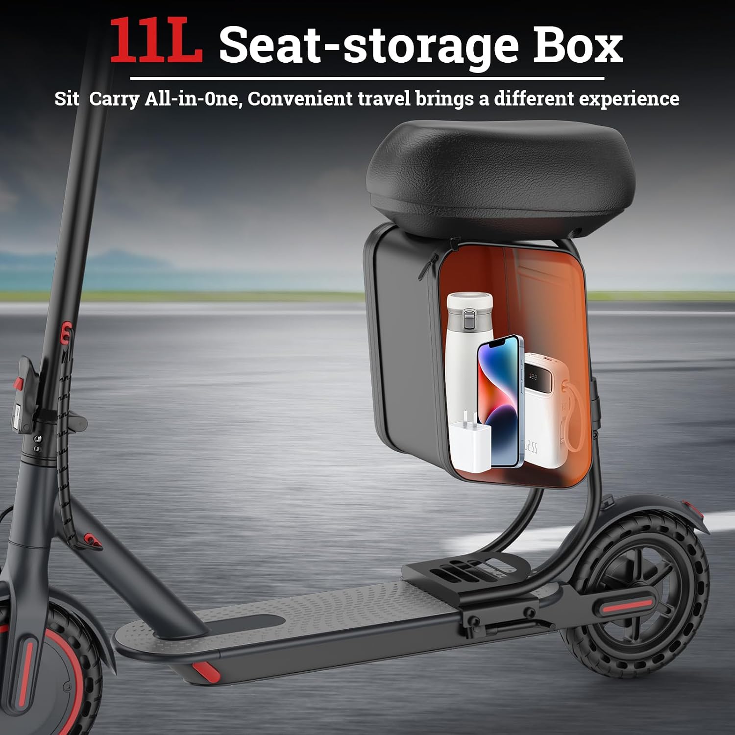 Qlaway 8.5' E Scooter for Adults 19/22 MPH 350/500W Motor 187.2/288.6/441WH Battery, Motorized Scooter Up to 22 Miles Range, Foldable Bearing 265 LBS/APP Control