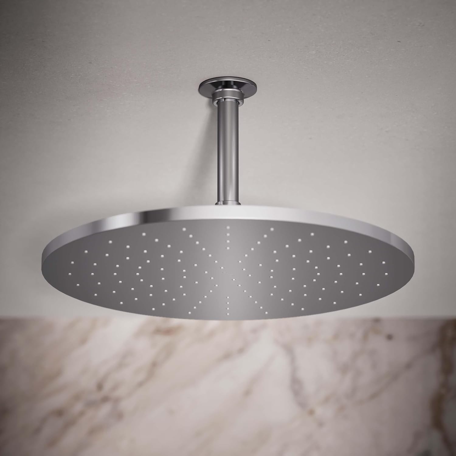 Kohler 13691-CP Contemporary Round 14' single-function rainhead, 2.5 gpm, Polished Chrome