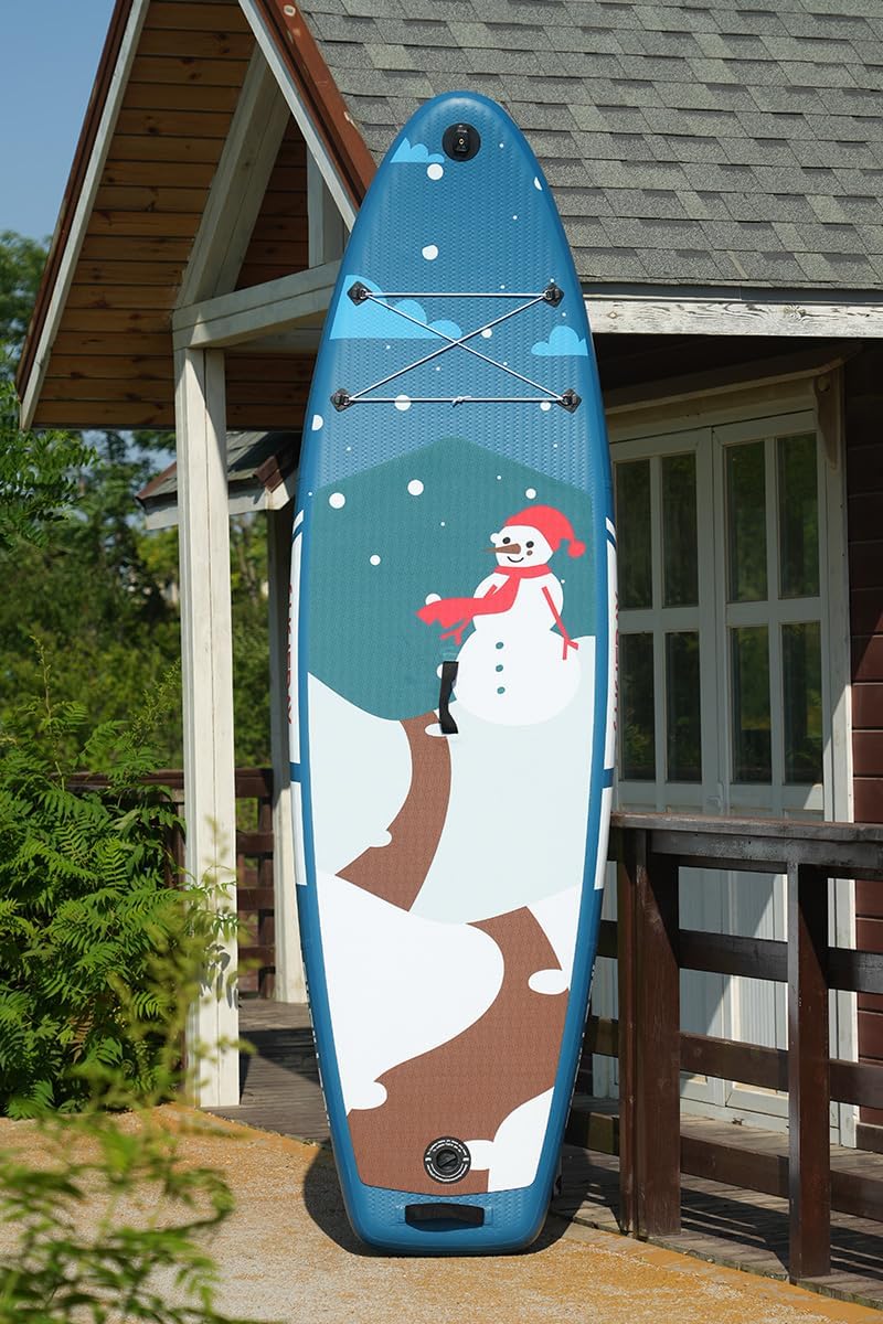 Inflatable Paddle Board 9.9'x33 x5 with Premium SUP Accessories & Backpack, Wide Stance, Bottom Fin for Paddling, Paddle, Leash, Surf Control, for Youth & Adult