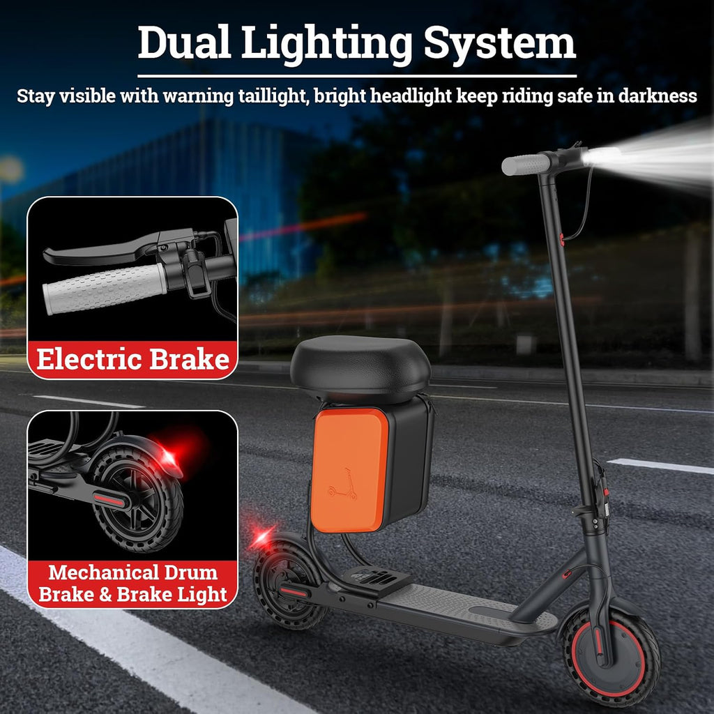 Qlaway 8.5' E Scooter for Adults 19/22 MPH 350/500W Motor 187.2/288.6/441WH Battery, Motorized Scooter Up to 22 Miles Range, Foldable Bearing 265 LBS/APP Control