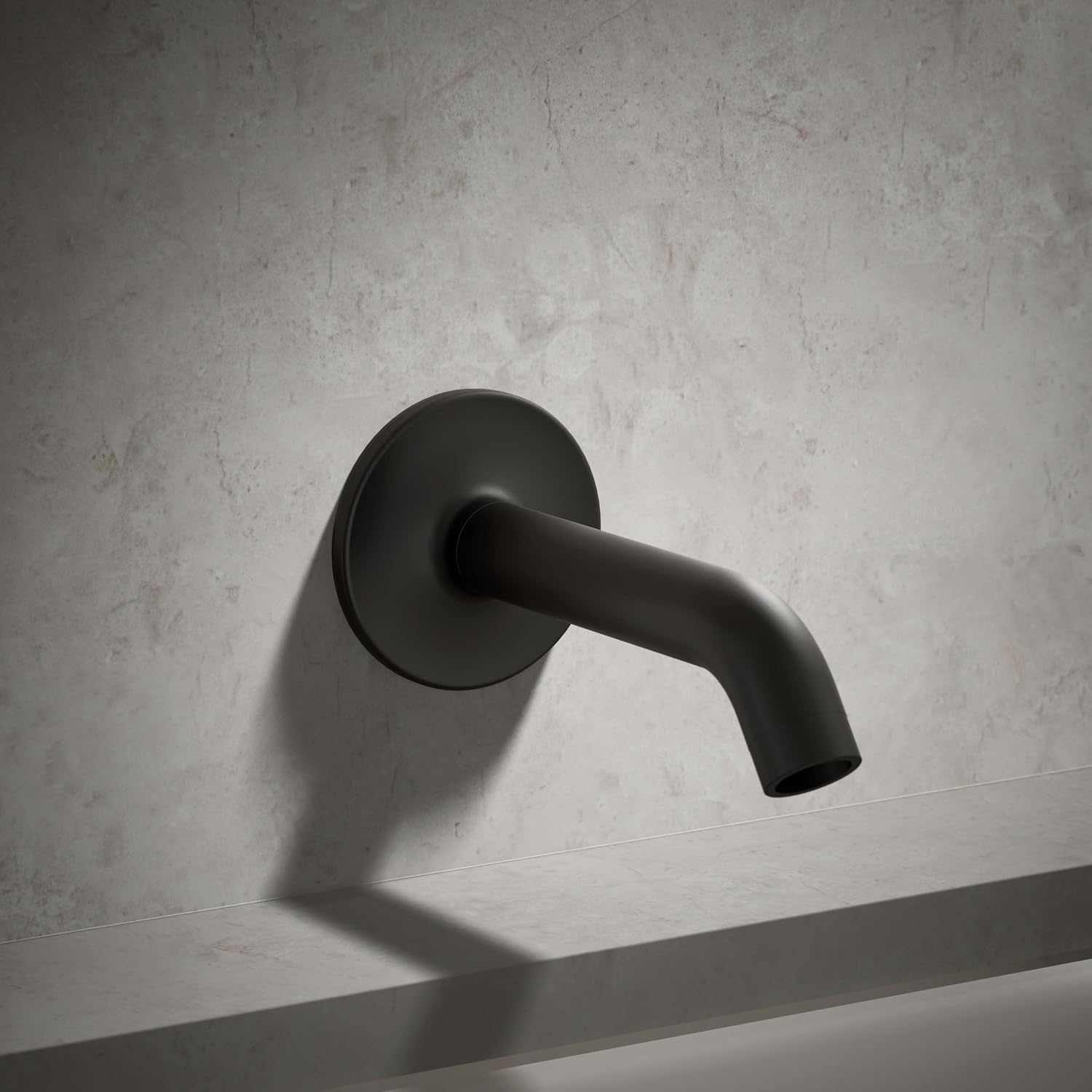 Kohler 14426-BL Purist® Wall-Mount 35 Degree Bath spout, 2.5 gpm, Matte Black