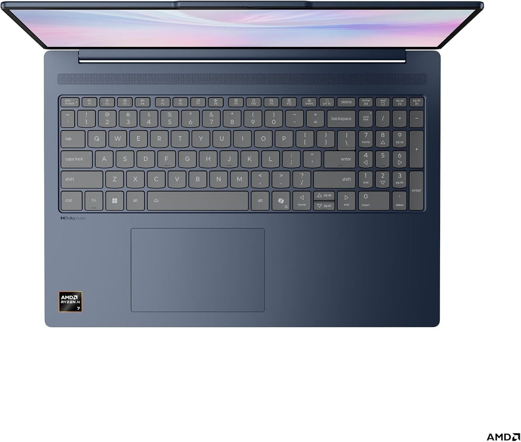 Lenovo 2025 IdeaPad Slim 5 16AKP10 Personal Laptop - 16' 1920x1200 Touchscreen 60Hz - 8-Core AMD Ryzen AI 7 350-16GB AM 2TB SSD - AMD Radeon 860M Graphics - 1080p + IR Camera - W11H - Cosmic Blue