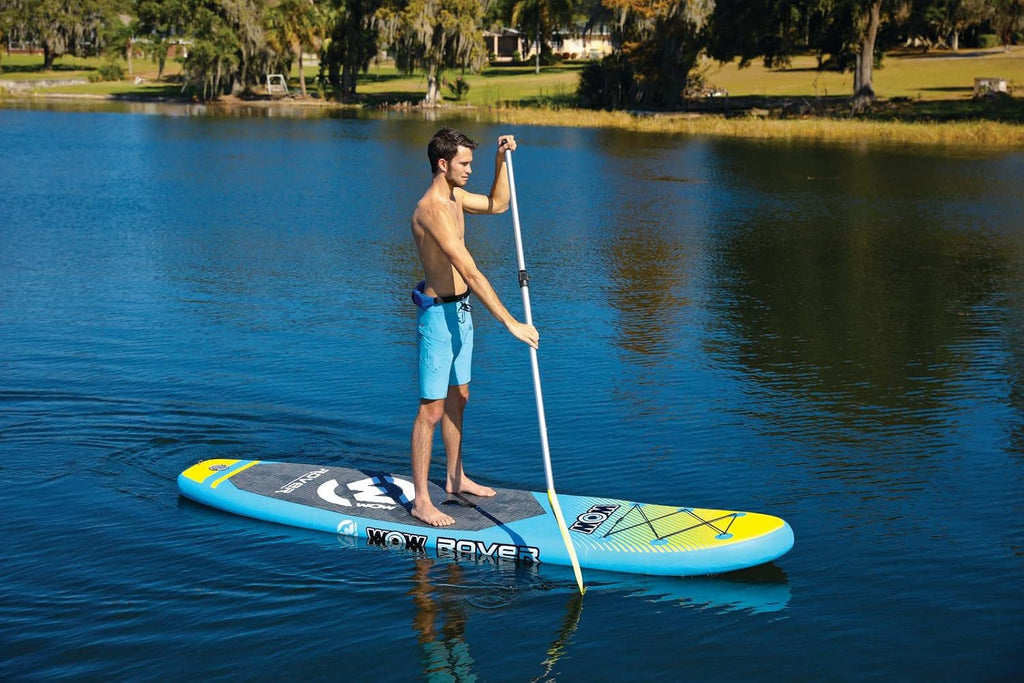 WOW Sports - Rover Paddleboard - Inflatable Paddleboard with Pump & Carrying Case - Perfect Lake Accessory