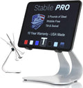 Thought Out Stabile PRO Pivoting iPad Stand - Made in USA - Compatible with Apple iPad (Silver)