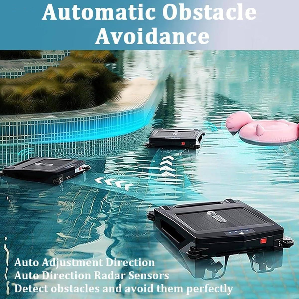 Pool Skimmer Robot, Cordless Pool Vacuum Robot, Cordless Pool Vacuum Robot, 3.4L Large Capacity, Ipx7 Waterproof with App Control, Obstacle Avoidance for All Swimming Pool