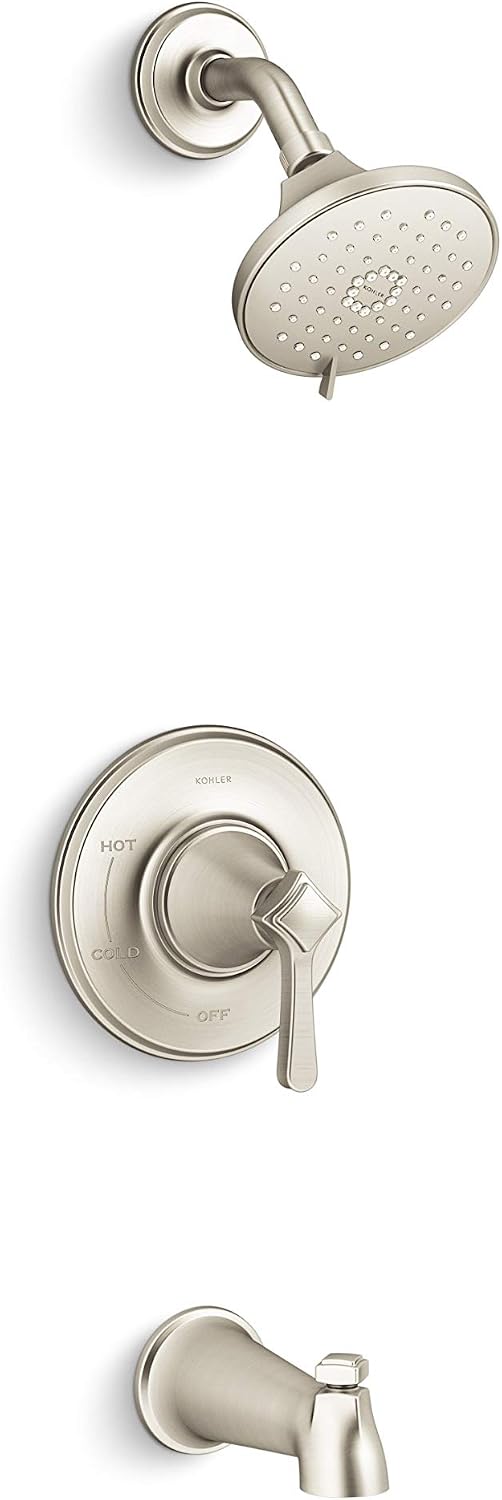 Kohler Sterling R99913-4G-BN Georgeson Bath/Shower Faucet, Single Handle, With Showerhead, Brushed Nickel - Quantity 1