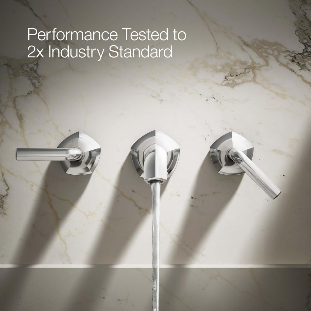 KOHLER T27013-4-CP Occasion Wall-Mount Bathroom Sink Faucet Lever Handle Trim in Polished Chrome
