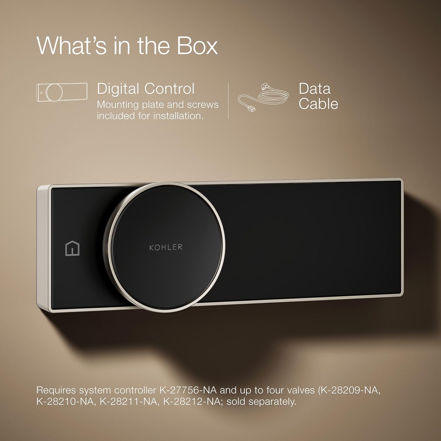 KOHLER Anthem + Digital Control Steamhead in Vibrant Brushed Nickel, Large Dial for Easy Temperature + Flow Rate Adjustment, Features System Warm-Up + Pause Option, Includes Optional Flow Restrictor