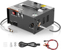 GX PUMP PCP Air Compressor CS1-I with Built-in Power Apdater,Auto Stop,Oil & Water-Free,4500Psi/30Mpa,Powered by 110V /220V AC or 12V DC,PCP Compressor Pump for Air Gun and Paintball/Scuba Tank