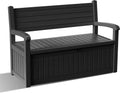 PatioZen 78 Gallon Storage Bench Deck Box Waterproof Lockable,Outdoor Storage Furniture for Patio,Garden and Porch,Tools and Cushions