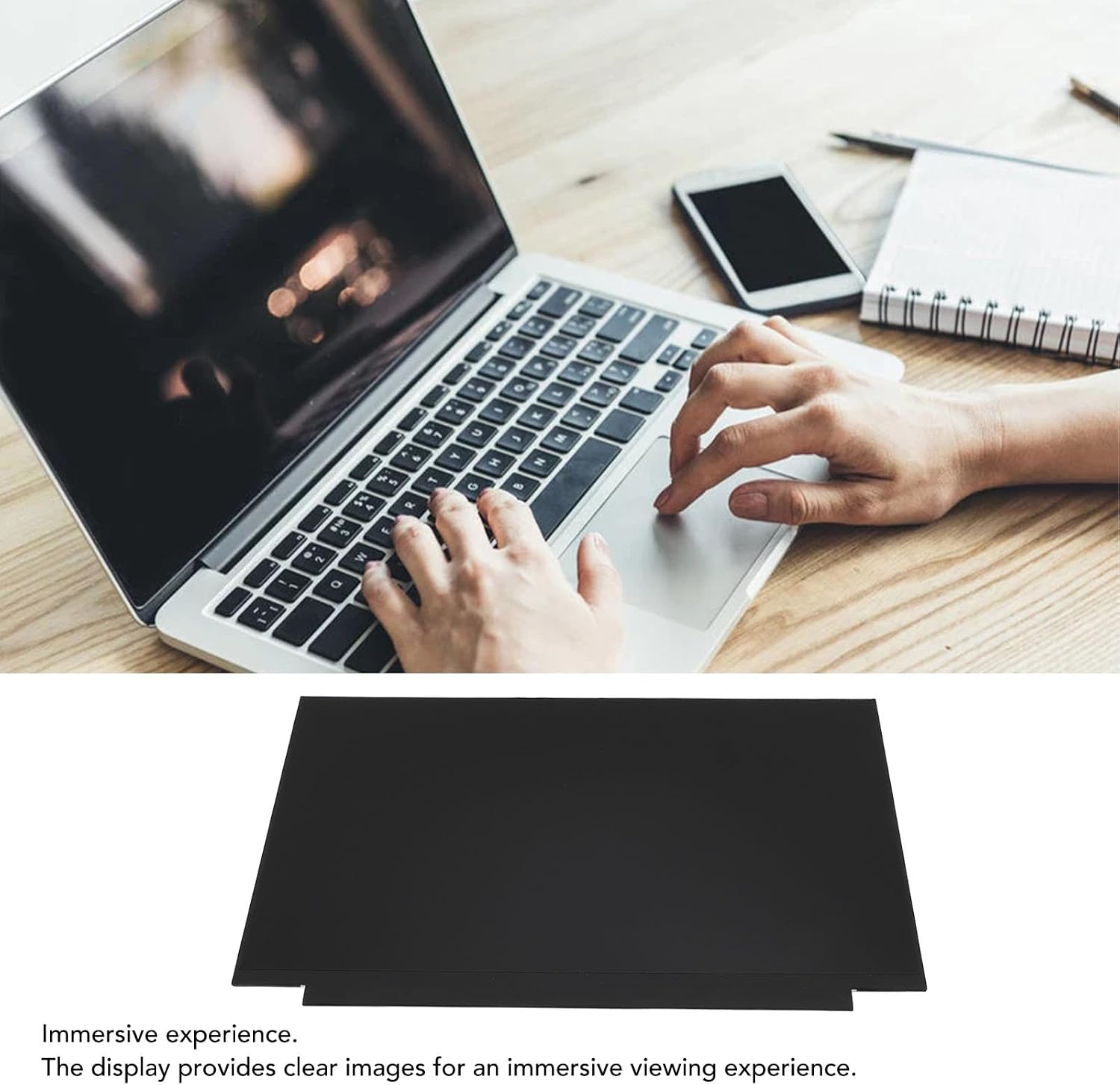 NV140FHM N61 V8 Laptop Screen Replacement, 14 Inch FHD 1920x1080 LCD Display, Glossy Screen Panel with 30 Pin Non Touch Connector, High Definition Display for Laptop Repair and Upg