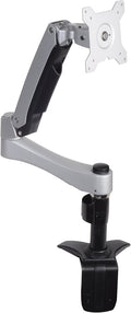 Silverstone SST-ARM11SC - Single ARM LCD LED Monitor Mount Bracket, Adjustable, with 360° Rotation, 90° tilt up/Down, 90° tilt Left/Right & Pull Out 180° Swivel Arm - Max VESA 100x100, Silver
