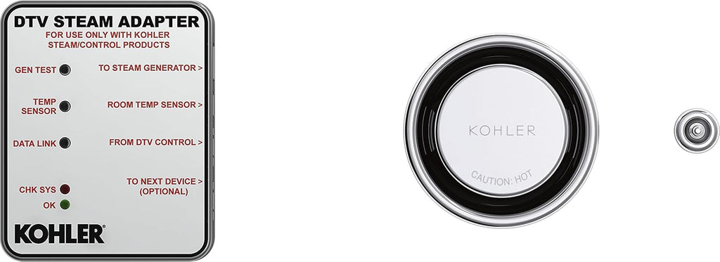 Kohler K-5548-K1-CP DTV+ Steam Adapter Kit, Polished Chrome