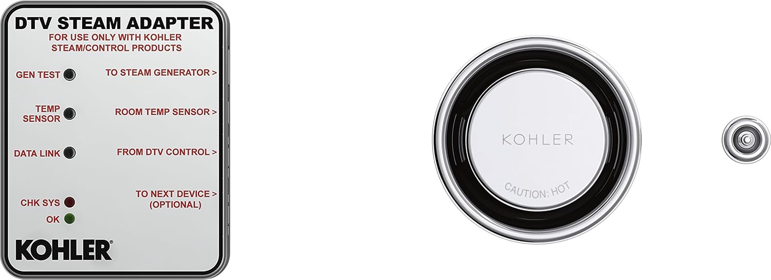 Kohler K-5548-K1-CP DTV+ Steam Adapter Kit, Polished Chrome