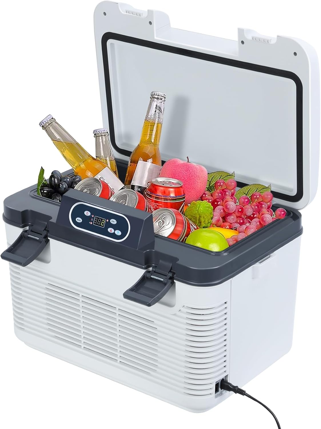 Car Fridge Portable 12V Refrigerator 20 Quart (19 Liter) 12 Volt Freezer Compressor Cooler 12V/24V DC 110～220 V AC for Truck Van RV Camper SUV and Home Use -9℃~+65℃