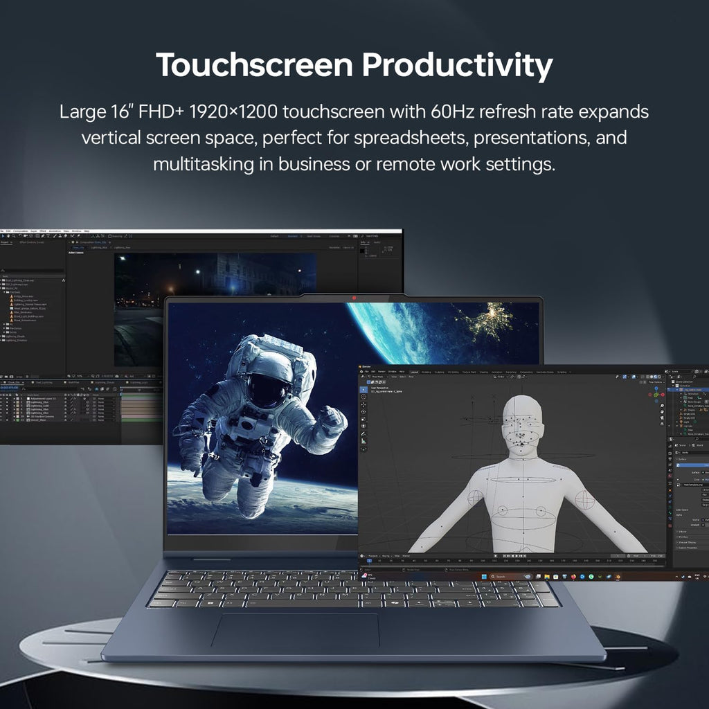 Lenovo IdeaPad Slim 5 Laptop, 16' FHD+ Touchscreen, Ryzen 7 350 (4nm, 16 Threads, Up to 5GHz, Beats Ultra 7 155U), 64GB RAM, 2TB SSD, Wi-Fi 7, W11H, Copilot AI PC, Blue, Bundle with PCO Laptop Cooler