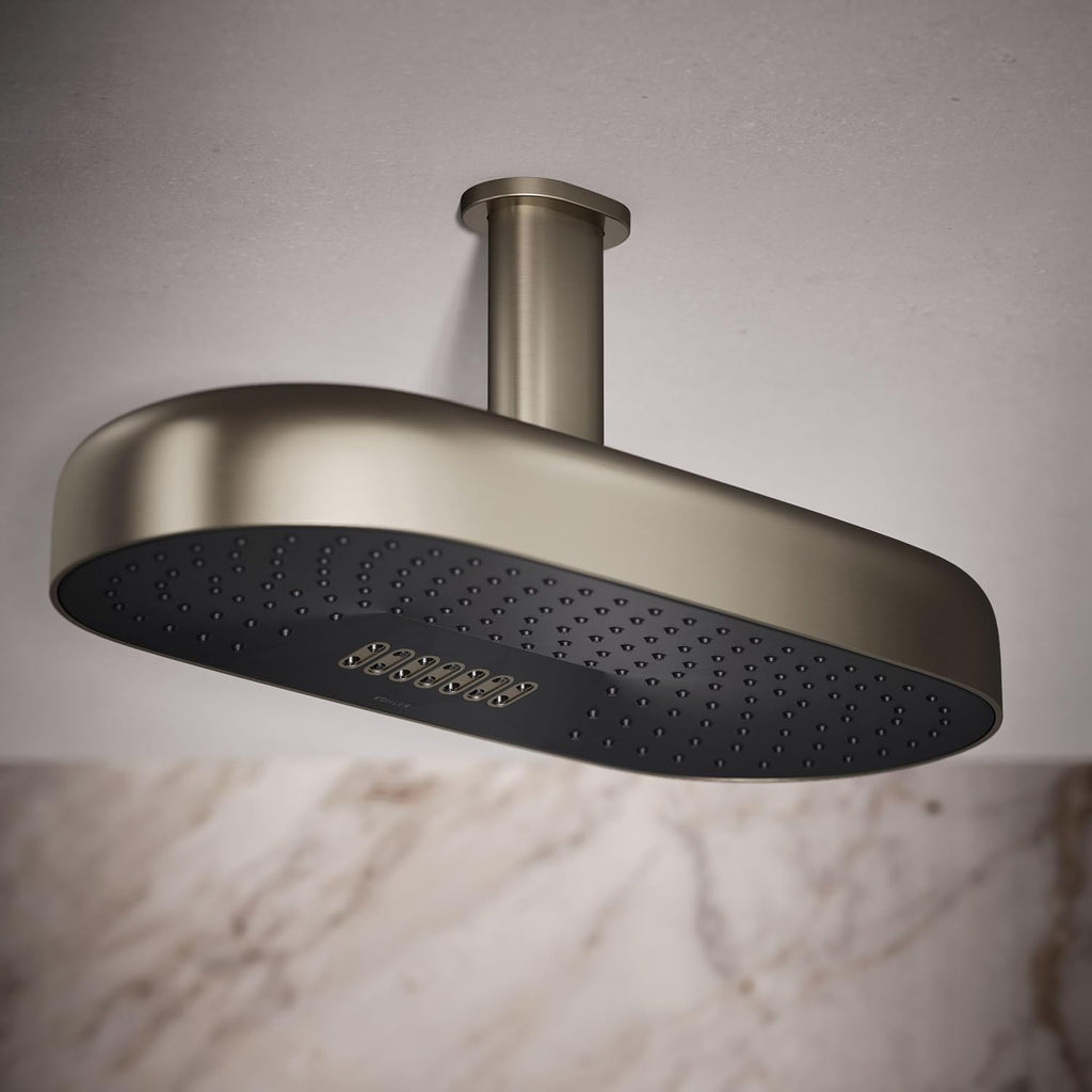 Kohler 26297-BN Statement® Oblong 18' two-function rainhead, 2.5 gpm, Vibrant Brushed Nickel