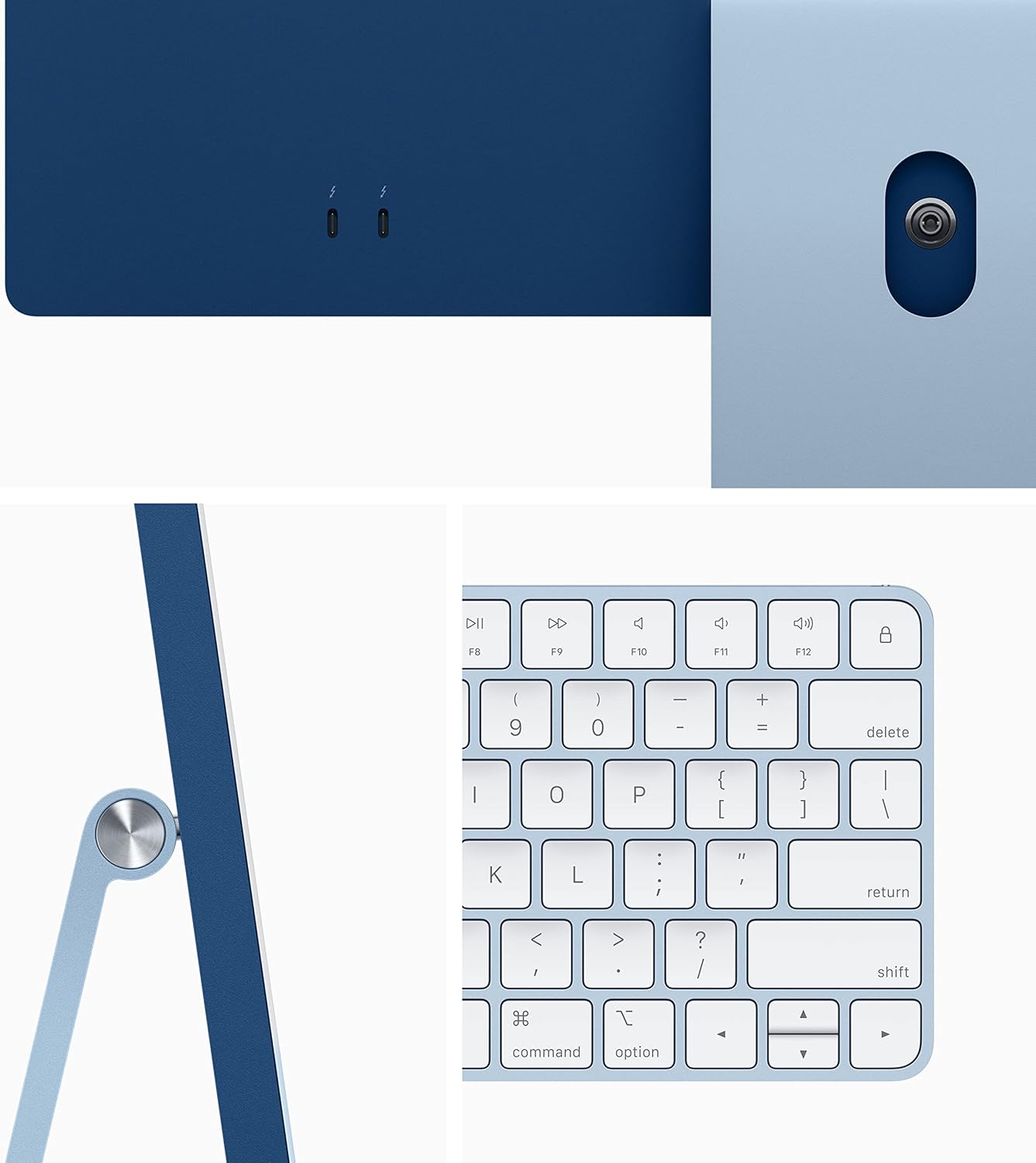 Apple 2021 iMac All in one Desktop Computer with M1 chip: 8-core CPU, 7-core GPU, 24-inch Retina Display, 8GB RAM, 256GB SSD Storage, Matching Accessories. Works with iPhone/iPad; Blue