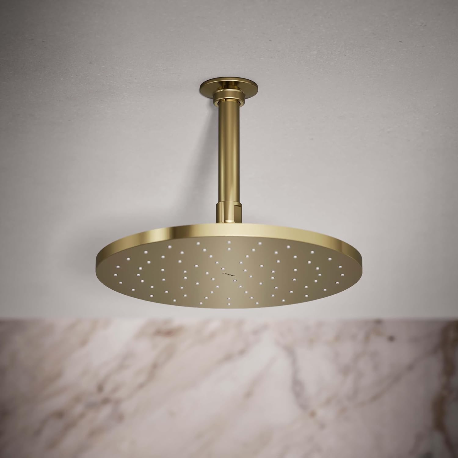 Kohler 13689-G-AF Contemporary Round 10' single-function rainhead, 1.75 gpm, Vibrant French Gold