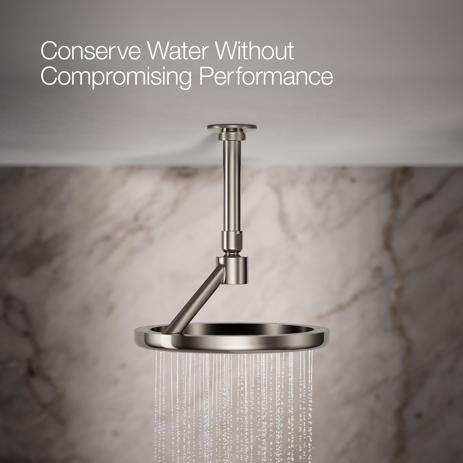 Kohler 26301-SN Statement® Open Rain iconic single-function rainhead,' 2.5 gpm, Vibrant Polished Nickel