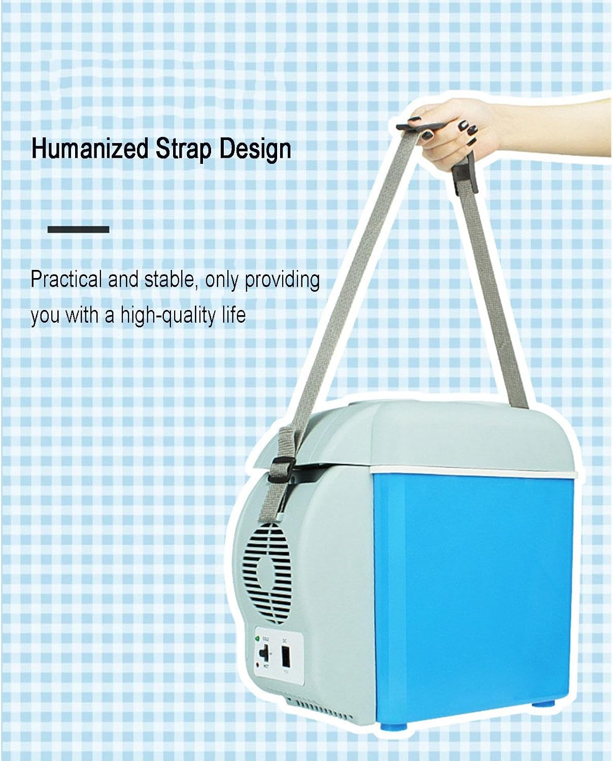 Mini Car Refrigerator Portable Electric Cooler and Warmer Car Fridge 12 Volt Small Refrigerator for Christmas's Day Gift, Skincare, Beverage, Food, Home, Office and Car