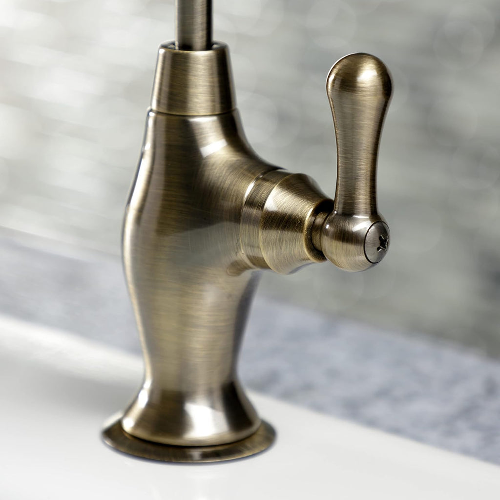 Kingston Brass KSAG3193AL Restoration Reverse Osmosis System Filtration Water Air Gap Faucet, Antique Brass