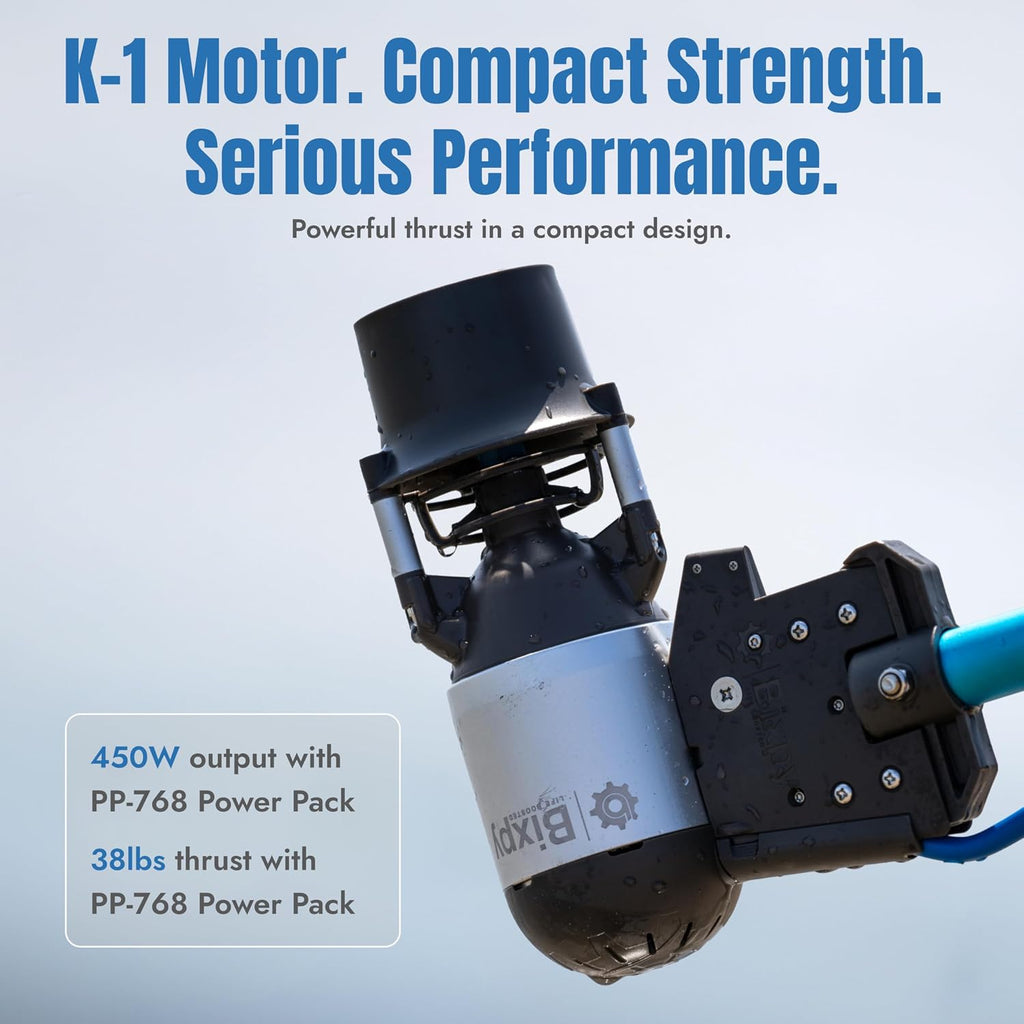 Bixpy K-1 Angler Pro Outboard Kit – Includes K1 Kayak Motor with Remote Control & Quick-Release Mount for Kayaks, Canoes, Paddleboards, Dinghies & Inflatable Boats