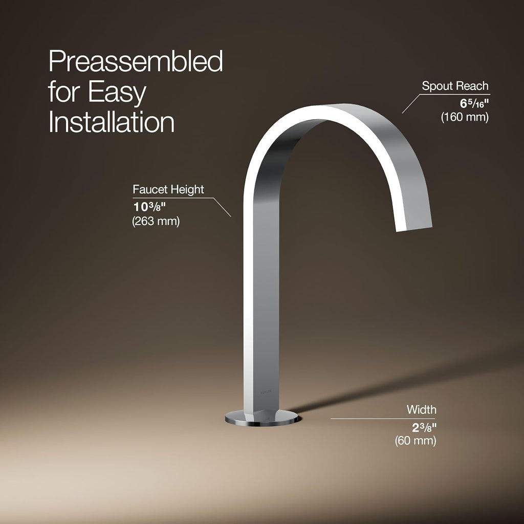 Kohler 77968-CP Components® Bathroom Sink Faucet spout with Ribbon Design, 1.2 gpm, Polished Chrome