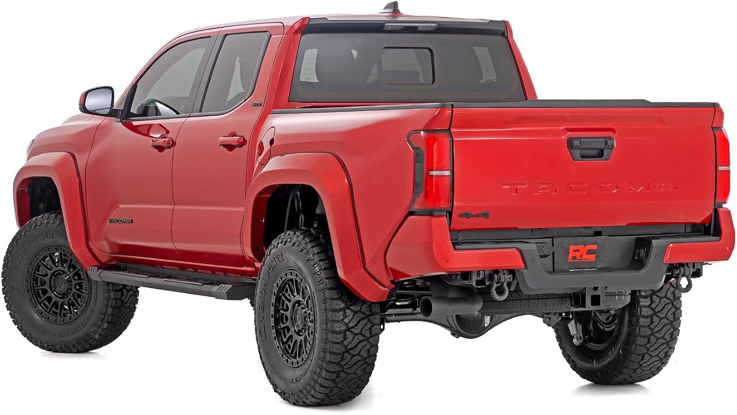 Rough Country HD2 Aluminum Running Boards for Toyota Tacoma (2024-2025) Double Cab - 5' Wide Non-Slip Step, Easy Bolt-on Install