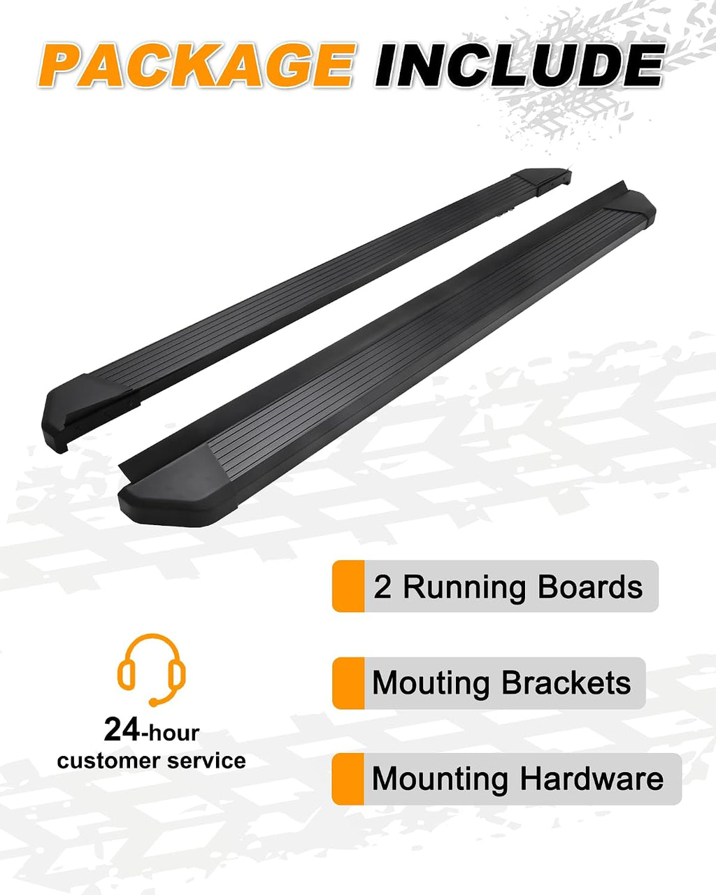 Running Board Fit for Bronco 2-Door 2021-2026 Black Texture Tube Side Step Bars