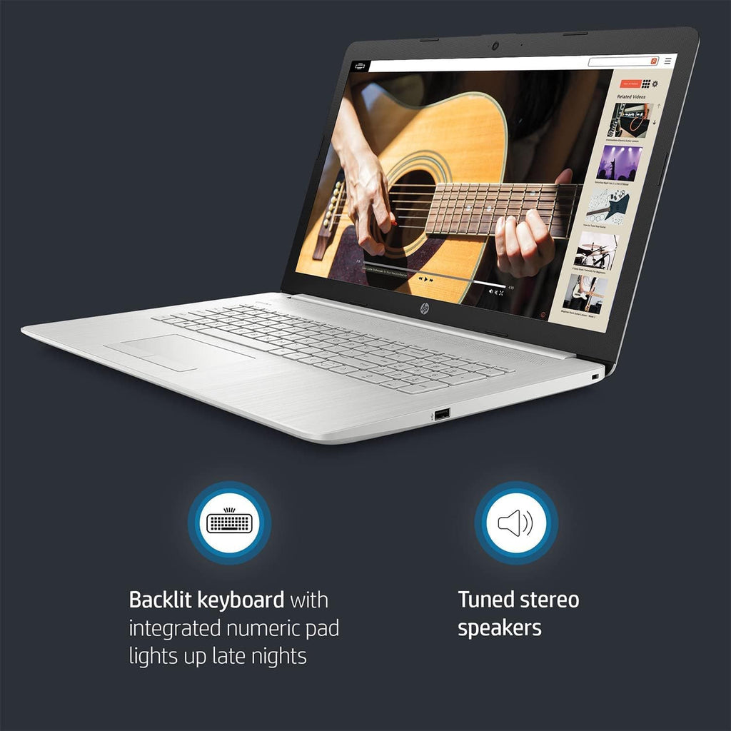 HP Pavilion 17.3-inch IPS FHD Laptop (2022 Model), Intel Core i5-1135G7 (Beats i7-1065G7), Iris Xe Graphics, 8GB RAM, 512GB PCIe SSD, Backlit Keyboard, Webcam, Win 11, Natural Silver